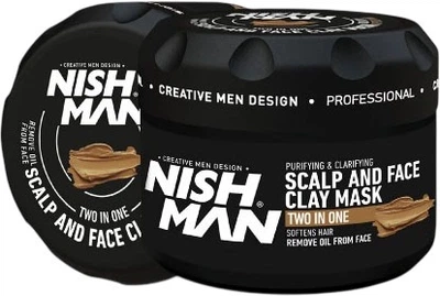Маска для лица Nishman Scalp and face Сlay Mask 2 in 1 450 г (8682035088561)