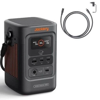 Зарядная станция Jackery Explorer 240D 256Wh LiFePO4 с кабелем для солнечной панели
