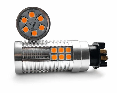 LED лампи повороту PWY24W STELLAR 4G24, 1500Lm CANBUS без помилок, Жовті Amber (Комплект 2шт)