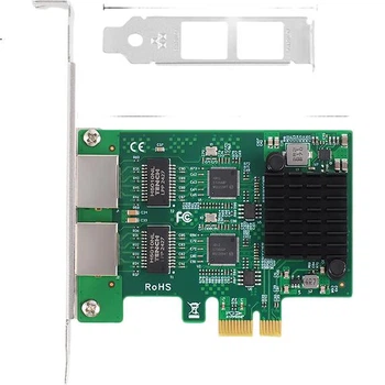 Сетевая карта FLYBISH NA210-T2M PCIe x4 2 порта Gigabit, на I210, для видеонаблюдения