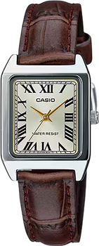 Zegarek damski CASIO analogowy brązowo-srebrny LTP-V007L-9BUDF