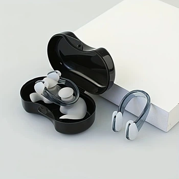 Беруши для плавания бассейна защита от воды Silenta Swim Pro GREY (Black case) + Клипса (12345cl)
