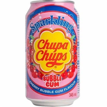 Напій газований Chupa Chups зі смаком вишневої жуйки 345 мл (8800169415383)