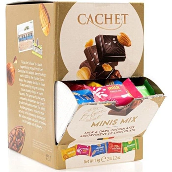 Шоколадні цукерки Cachet Minis Mix Gold Milk & Dark Chocolate Assortment 1000 г (5412956121343)