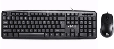 Комплект проводной GESOBYTE KM810PP PS/2 Black