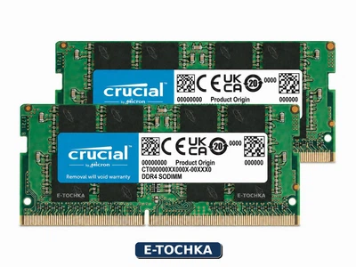 Комплект оперативной памяти для ноутбука Crucial 32GB (2x16GB) DDR4 2400MHz SO-DIMM (CT16G4SFD824A.C16FDD1)