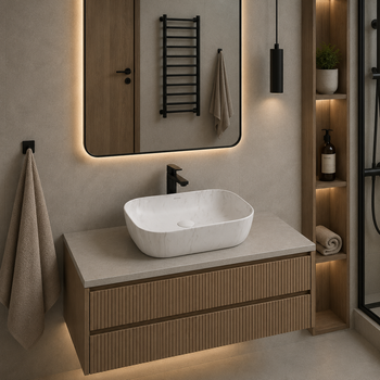 Раковина накладная Mixxus Premium DIVERSE-0112 MARBLE 455х325х135mm (MP6543)