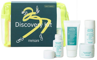 Zestaw do pielęgnacji twarzy Meisani Olejek oczyszczający Vitamin E-Raser 20 ml + Żel oczyszczający z kwasem salicylowym 30 ml + Tonik z kwasem hialuronowym 20 ml + Krem-żel z niacynamidem 20 ml (8437016160343)