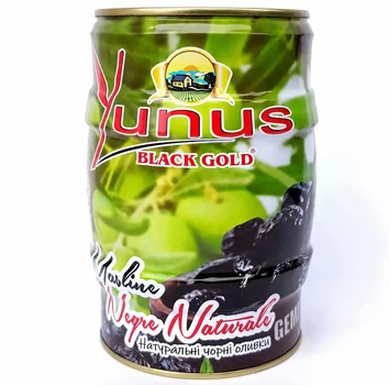 Маслины вяленые с косточкой Yunus Black Gold металлическая банка 1 кг
