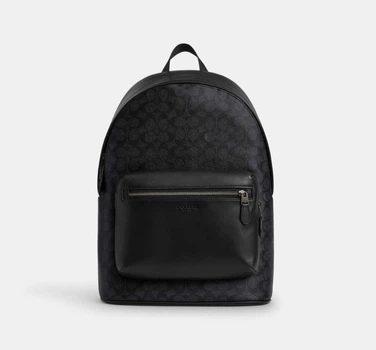 Рюкзак мужской Coach West Backpack In Signature Canvas CV925