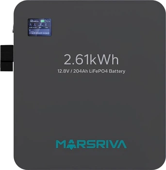 Акумуляторна батарея Marsriva LiFePO4, 12.8 В, 204 А·год, 2.61 кВт (MR-LFP12-200-WMD)