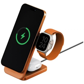 Бездротовий зарядний пристрій Energea MagTrio 2 3в1 Qi2 25W Orange (8885020104479)