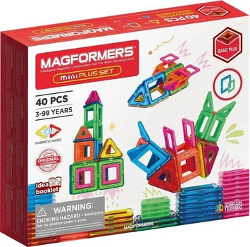 Klocki magnetyczne Magformers Mini Plus 40 elementów 005-715021 (730658715024)