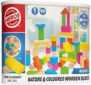 Klocki drewniane Tactic 60 elementów HE0004 (4255870200043)