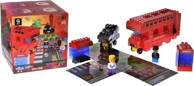 Klocki konstrukcyjne Qbee Blocks and Steps Miejskie trasy 129 elementów QB2338 QB300-203 (4823037612338)