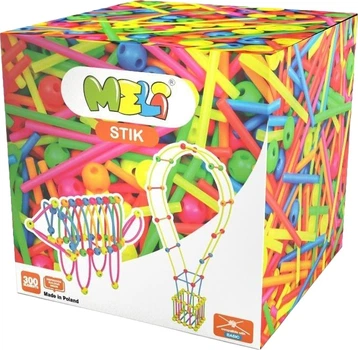 Klocki konstrukcyjne Meli Stik Neon 300 elementów 50608 (5902431291994)