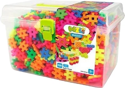 Klocki konstrukcyjne Meli Basic Neon Travel Box 1000 elementów 50092 (5902431292083)