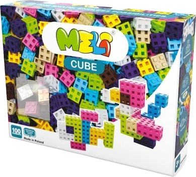 Klocki konstrukcyjne Meli Cube Pink 100 elementów 50811 (5902431292113)