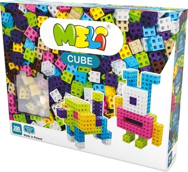 Klocki konstrukcyjne Meli Cube Pink 200 elementów 50812 (5902431292120)