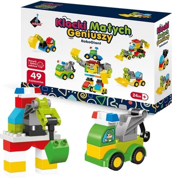Klocki konstrukcyjne Askato RoboGiant dla małych geniuszy 49 elementów 910732 (5904109910732)