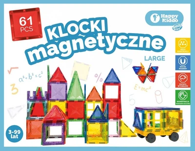 Klocki magnetyczne Smily Play 61 elementów SP85382AN01 (5905375853822)