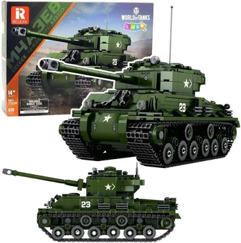 Klocki konstrukcyjne Leantoys czołg Sherman M4A3E8 839 elementów (5905991088967)