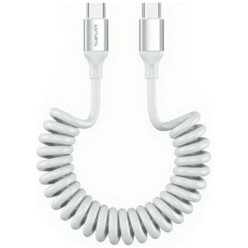 Kabel 4smarts spiralny USB-C do USB-C 240 W White (4252011912247)