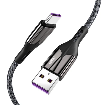 Кабель Choetech PowerSync Fast Charging Cable USB-A to USB-C 5A 1.2m Black (AC0013-BK)
