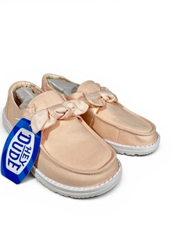 Мокасины Hey Dude Wendy Bow Essentials (43715-6ZZ), Розовый, Размер 41 (US W10), стелька 27 см