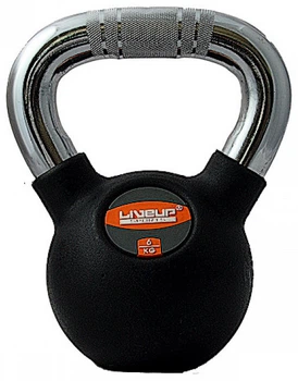 Гиря RUBBER KETTEL DUMBELL черный 6кг (LS2044-6)