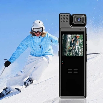 Боді камера L9 1080P на одяг портативний екран поворотний об'єктив 180° записування
