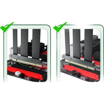 Подовжувач відеокарти KELEPU PCIe5.0 X16 Вертикальний адаптерний кабель 90 градусів 15 см Ігровий клас Повна швидкість Без затухання Підтримує 5090 Білий
