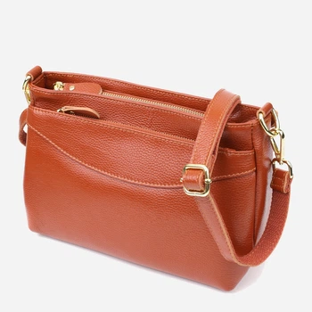 Сумка кросс боді через плече жіноча з натуральної шкіри Vintage leather-22983 Руда