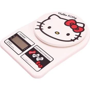 Электронные кухонные весы Xuechu Baking Home Kitchen Scale с официальной лицензией Hello Kitty, с рисунком Caiti Mao, точные весы для продуктов в японском стиле, диапазон измерения 0,1 г-3 кг, питание от батареек, модель KT7014.