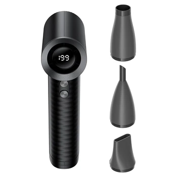 Турбо вентилятор ACEFAST YF4 powerful handheld fan with digital display Black