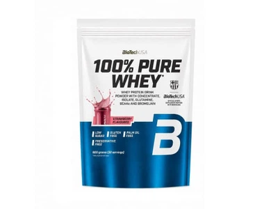 Протеїн BioTech USA 100% PURE WHEY (900 грамів) Смак Полуниця