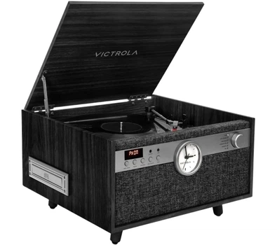 Програвач вінілових дисків Victrola Century Signature+ 6-в-1 VTA-830SB-BLK-INT Мануальний Привід на ремені Bluetooth CD Касета Чорний