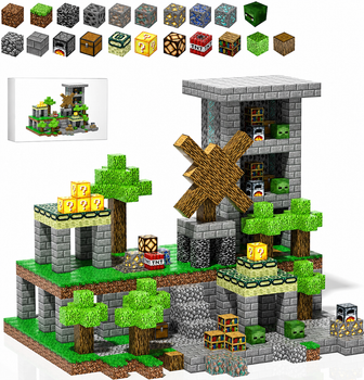 Магнітний конструктор HBECCE Magnetic Blocks 22411201 у піксельному стилі, 3+, STEM-конструктор