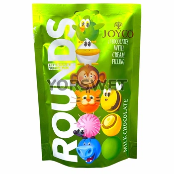 Цукерки драже в глазурі з кремовою начинкою Joyco Rounds Молочні кульки 80 г (0711)