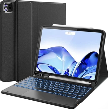 Чехол клавиатура Earto для iPad 10.9–11” с подсветкой и тачпадом | Беспроводная Bluetooth клавиатура для планшета Apple iPad