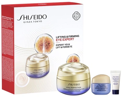 Zestaw do pielęgnacji twarzy Shiseido Vital Perfection Eye Expert Krem pod oczy 15 ml + Krem 15 ml + Krem na noc 5 ml (3423222147501)