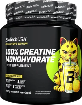 Креатин моногідрат Biotech 100% Creatine Monohydrate порошок 300 г юдзу (5999076270637)