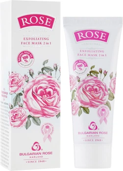 Маска Bulgarian Rose Karlovo для обличчя з олією троянди ексфолююча 2 в1 Rose Original 75мл