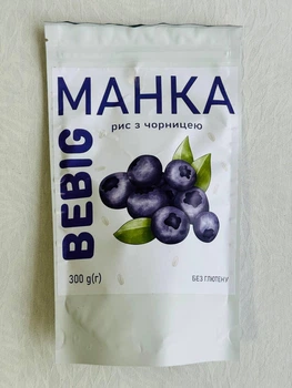 Манка без глютена Bebig с черникой 300 г