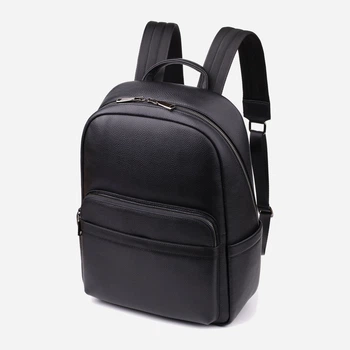 Рюкзак чоловічий з натуральної шкіри 18 л вміщує формат А4 Vintage leather-23045 Чорний