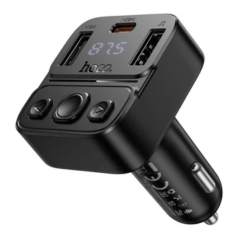 АЗП FM-модулятор HOCO E87 35W Bluetooth 5.4 Чорний