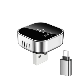 Адаптер WIWU CarPlay Wi-CP003 2-в-1 USB-A/USB-C Серебристый 145x105x45 мм