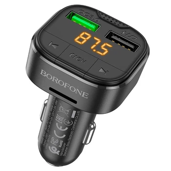 FM-модуль Borofone BC43 Flash Quick Charge 18W Bluetooth 5.0 черный