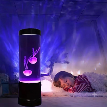 Світлодіодний нічник Медуза 3D з пультом LED лампа-акваріум для дитячої 22 см 8 кольорів підсвічування з USB Jellyfish mood lamp