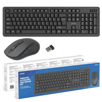 Комплект бездротовий Savio KB-03 Wireless Black (SAVKB-03)